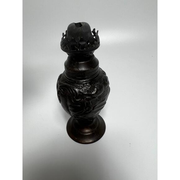 RESTORATION HARDWARE Bronze/Pewter Miniature OIL LAMP. Frances Le Mont. - Picture 4 of 8